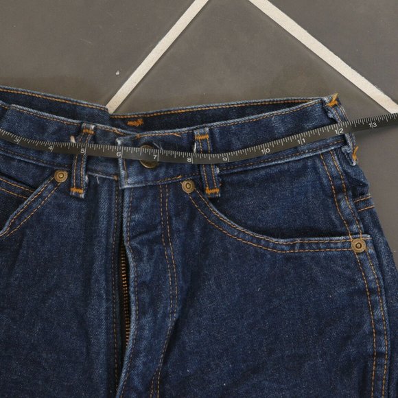 Maurice Sasson Jeans Denim Women's Sz 7 Boot Cut Pants Dark Blue 80s 90s Vintage - Picture 1 of 8